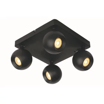 Plafoniera tip spot Lucide FAVORI stil modern metal negru forma unghiular GU10 IP20 - 09932/04/30