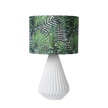 Veioza Lucide SERENOA stil Vintage portelan alb verde forma cilindric E27 IP20 - 13537/81/31
