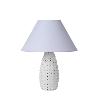 Veioza Lucide ARCADIA stil retro portelan alb forma cilindric E27 IP20 - 13538/81/31