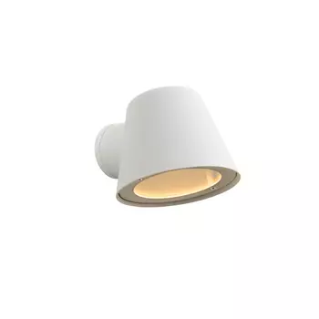 Aplica de perete Lucide DINGO-LED stil modern aluminiu alb forma rotund GU10-LED IP44 - 14881/05/31