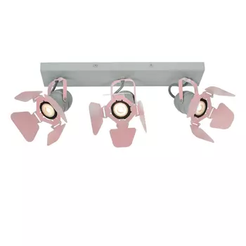 Plafoniera spot copii Lucide PICTO stil modern metal roz gri GU10 IP20 - 17997/03/66