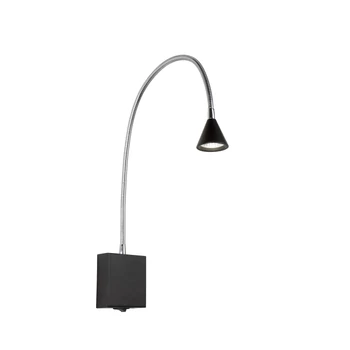 Aplica de perete Lucide BUDDY stil modern metal negru crom LED IP20 - 18293/03/30