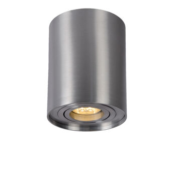 Plafoniera tip spot Lucide TUBE stil modern aluminiu crom satinat forma cilindric GU10 IP20 - 22952/01/12