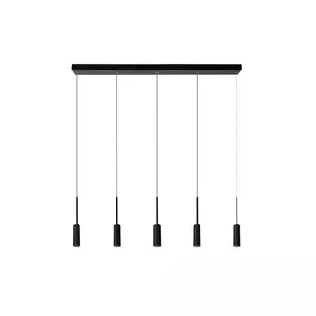 Pendul Lucide TUBULE stil modern aluminiu negru forma dreptunghi LED IP20 - 24401/35/30