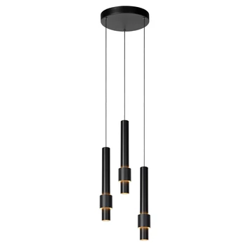 Pendul Lucide MARGARY stil modern aluminiu negru forma rotund LED IP20 - 24402/15/30