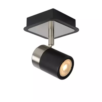 Plafoniera tip spot Lucide LENNERT stil modern metal negru crom satinat GU10-LED IP20 - 26957/05/30