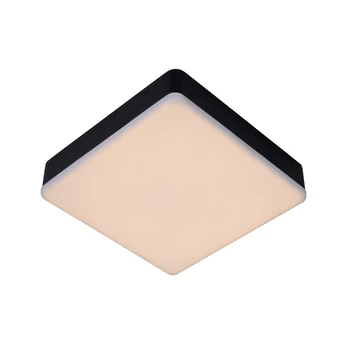 Plafoniera baie Lucide CERES-LED stil modern aluminiu negru alb forma unghiular LED IP44 - 28113/30/30