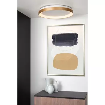 Plafoniera Lucide VIDAL stil modern acril auriu mat-alama opal forma rotund LED IP20 - 46103/38/02