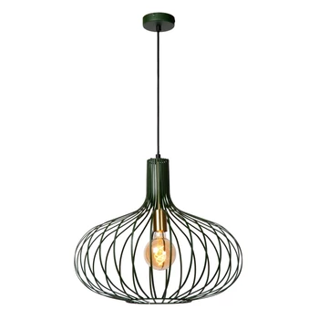 Pendul Lucide MANUELA stil Vintage metal verde forma rotund E27 IP20 - 78374/50/33