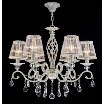 Candelabru Maytoni GRACE organza alb 6x E14 - ARM247-06-G