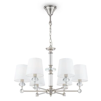 Candelabru Maytoni RIVERSIDE textil alb 6x E14 - MOD018PL-06CH