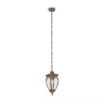 Pendul exterior Maytoni FLEUR aluminiu negru-auriu 1x E27 IP44 - O414PL-01GB