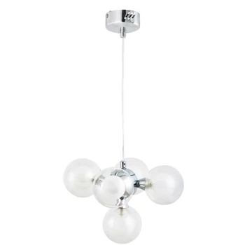 Pendul Rabalux BRIELLA G9 28W inclus metal crom cu abajur sticla albstil modern IP20 - 2623