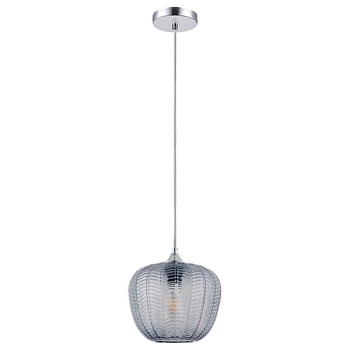 Pendul Rabalux MONET E27 metal crom cu abajur sticla sticla fumuriustil modern IP20 - 3177