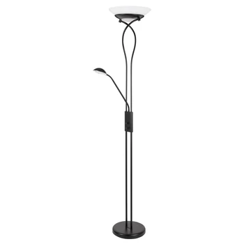 Lampadar Rabalux GAMMATREND E27 metal negru mat cu abajur sticla albstil mediteran IP20 - 4554