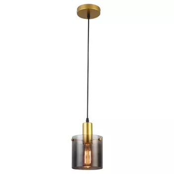 Pendul Rabalux DONATI E27 metal auriu cu abajur sticla sticla fumuriustil modern IP20 - 5222