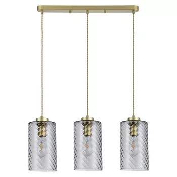 Pendul Rabalux SHEILA E27 metal auriu cu abajur sticla sticla fumuriustil modern IP20 - 5229