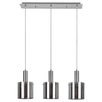 Pendul Rabalux DONATI E27 metal crom cu abajur sticla sticla fumuriustil modern IP20 - 5250