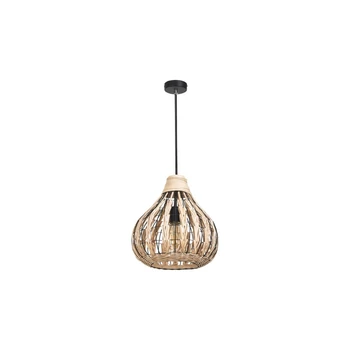 Pendul Rabalux ZAHARA E27 metal natur cu abajur rattan stil tropical IP20 - 7604