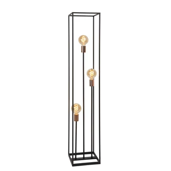 Lampadar Lucide ARTHUR stil modern metal negru cuper forma dreptunghi E27 IP20 - 08724/03/30