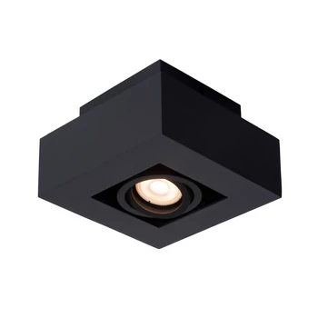 Plafoniera tip spot Lucide XIRAX stil modern aluminiu negru forma unghiular GU10-LED IP20 - 09119/06/30