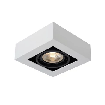 Plafoniera tip spot Lucide ZEFIX stil modern aluminiu alb negru forma unghiular GU10-LED IP20 - 09120/12/31