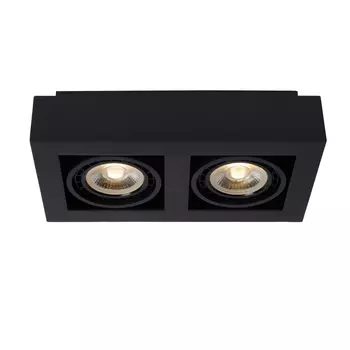 Plafoniera tip spot Lucide ZEFIX stil modern aluminiu negru forma dreptunghi GU10-LED IP20 - 09120/24/30