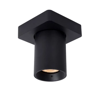 Plafoniera tip spot Lucide NIGEL stil modern aluminiu negru forma cilindric GU10-LED IP20 - 09929/05/30