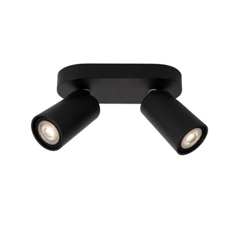 Plafoniera tip spot Lucide XYRUS stil modern aluminiu negru forma ovala GU10-LED IP20 - 23954/11/30