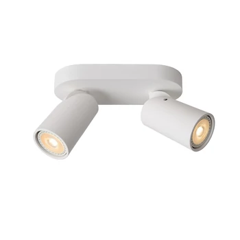 Plafoniera tip spot Lucide XYRUS stil modern aluminiu alb forma ovala GU10-LED IP20 - 23954/11/31