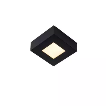 Plafoniera baie Lucide BRICE-LED stil modern aluminiu negru forma unghiular LED IP44 - 28117/11/30