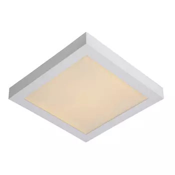 Plafoniera baie Lucide BRICE-LED stil modern aluminiu alb forma unghiular LED IP44 - 28117/30/31