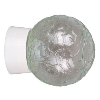 Aplica de perete Rabalux GRACE E27 plastic alb cu abajur sticla transparentstil traditional IP20 - 2431
