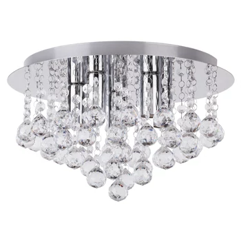 Plafoniera Rabalux CORINNA E14 metal crom cu abajur cristal acril transparentstil modern IP20 - 2616