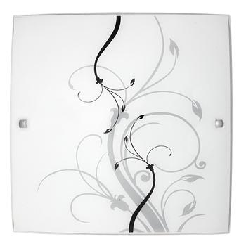 Plafoniera Rabalux ELINA E27 metal alb cu abajur sticla alb cu motivestil modern IP20 - 3693