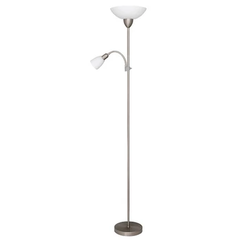 Lampadar Rabalux DIANA E27 metal crom satinat cu abajur plastic sticla albstil traditional IP20 - 4067