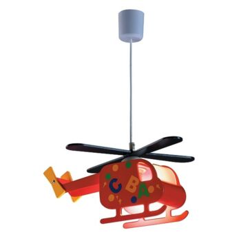 Pendul copii Rabalux HELICOPTER E27 plastic colorat cu abajur plastic stil traditional IP20 - 4717