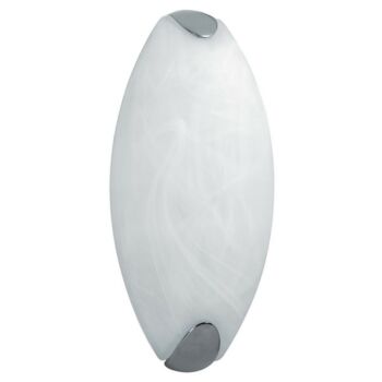 Aplica baie Rabalux OPALE E27 metal crom cu abajur sticla sticla alabastru albstil traditional IP20 - 5726