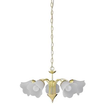 Candelabru Rabalux RAFAELLA E14 metal auriu cu abajur sticla sticla opalstil clasic IP20 - 7235