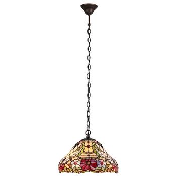 Candelabru Rabalux MIRELLA E27 metal bronz cu abajur sticla tiffany coloratstil clasic IP20 - 8086