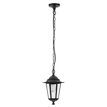 Pendul exterior Rabalux VELENCE E27 metal negru cu abajur sticla transparentstil clasic IP43 - 8208