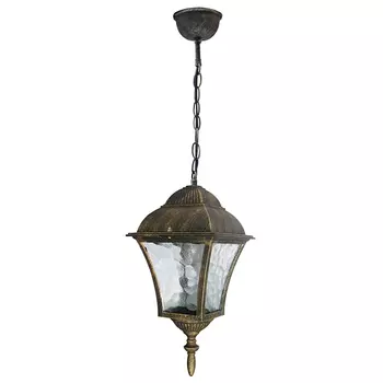 Pendul exterior Rabalux TOSCANA E27 metal auriu antic cu abajur sticla transparentstil clasic IP43 - 8394