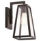 Aplica de perete exterioara Elstead DELISON metal, sticla, bronz, transparent, E27, IP44 - KL-DELISON-S-RZ