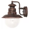 Aplica exterior Rabalux ODESSA E27 metal maro antic cu abajur plastic transparentstil vintage IP44 - 8163