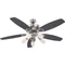 Ventilator Globo JERRY nichel mat chrom placa de mobila fag E14 5x 40W (nu contine) IP20 - 0337