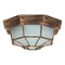 Plafoniera exterior Rabalux MILANO E27 metal auriu antic cu abajur sticla transparentstil clasic IP43 - 8376