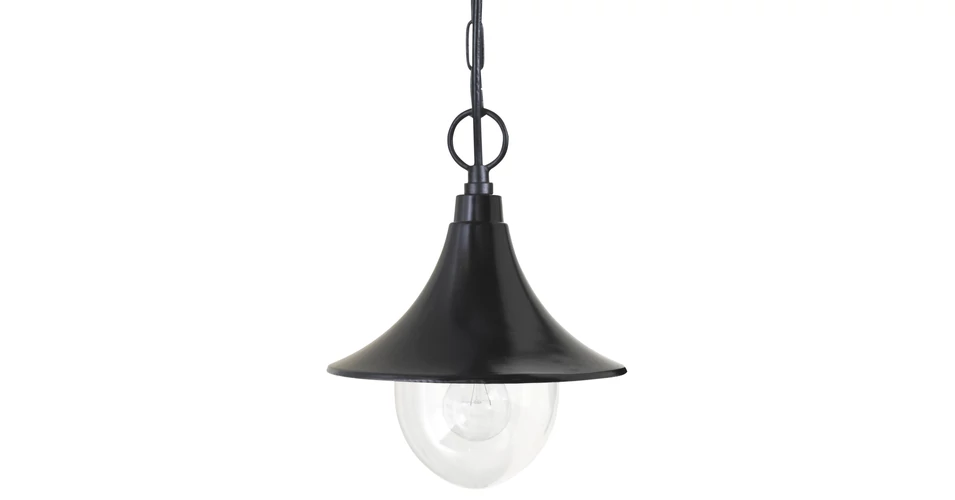 Rabalux Außenpendelleuchte Konstanz – Schwarz, IP44, E27, 100W, Dimmbar, Klassisches Design